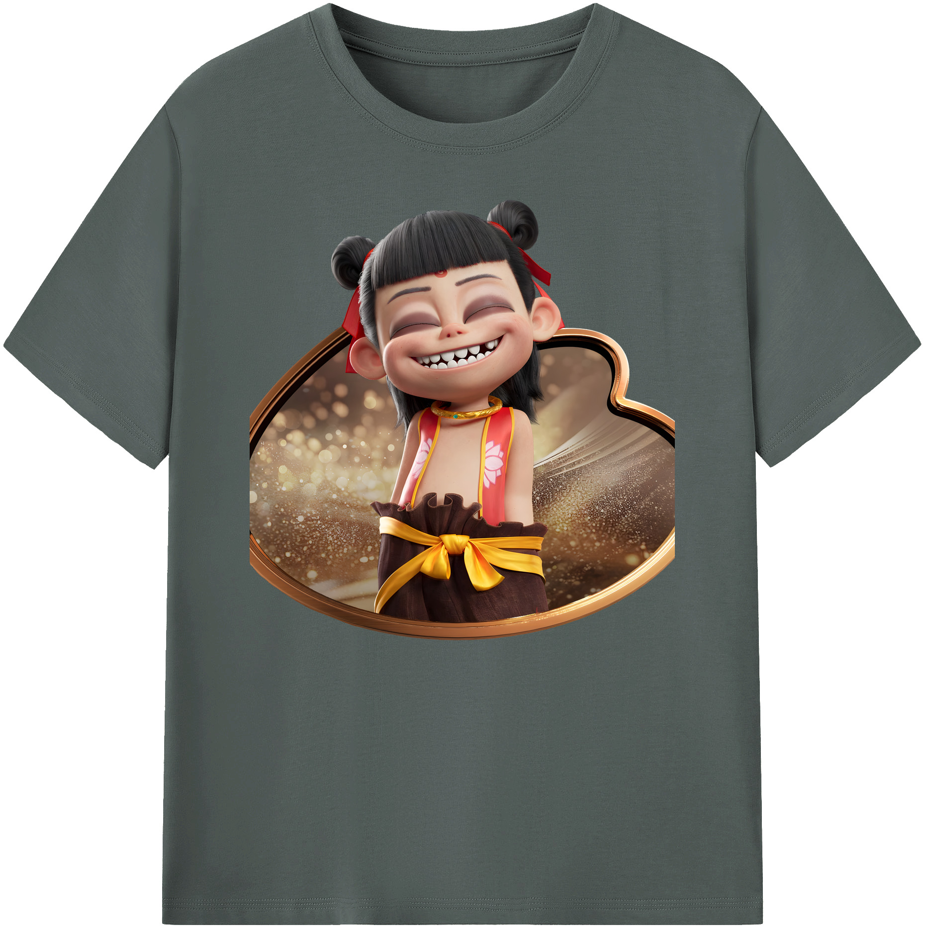 （画像用） Ne Zha 2 ナタ 魔童の大暴れ 綿100％ メンズ半袖Tシャツ｜肌触りやわらか＆通気性